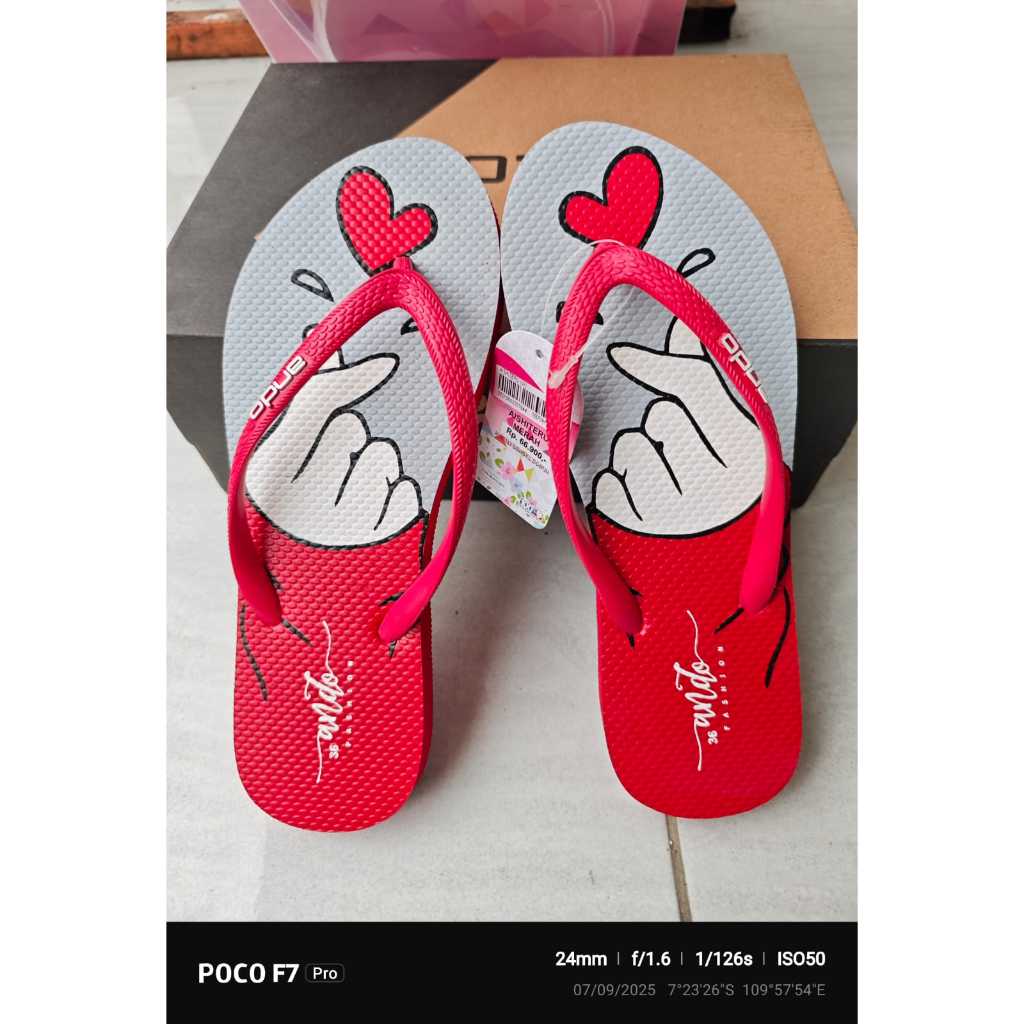 Sandal ANDO AISHITERU Sendal jepit wanita | 100% original ANDO