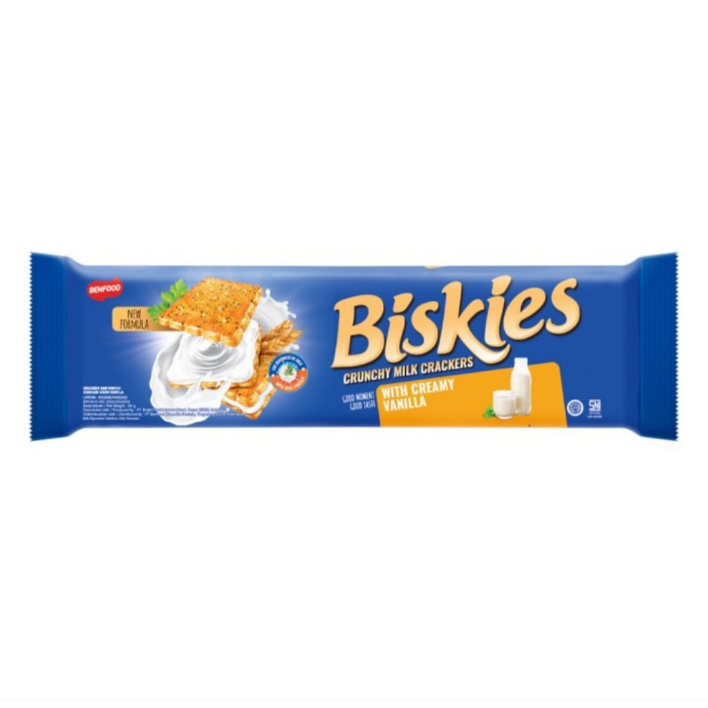 Biskies Sandwich Crackers Biskuit Vanilla 108 g