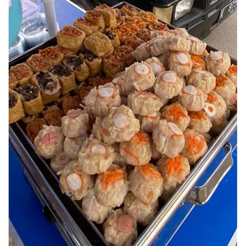 

Dimsum original satu box isi 5 pcs vakum (dimsum original, krepstick,ayam,taso ayam suwir,sosis,cabe,abon)