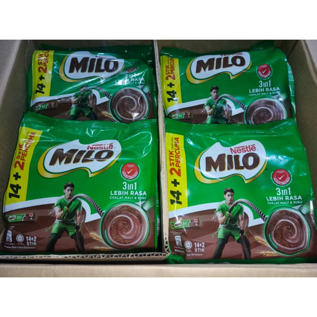 

Minuman coklat 3in1 isi 14+2 stik 1 dus