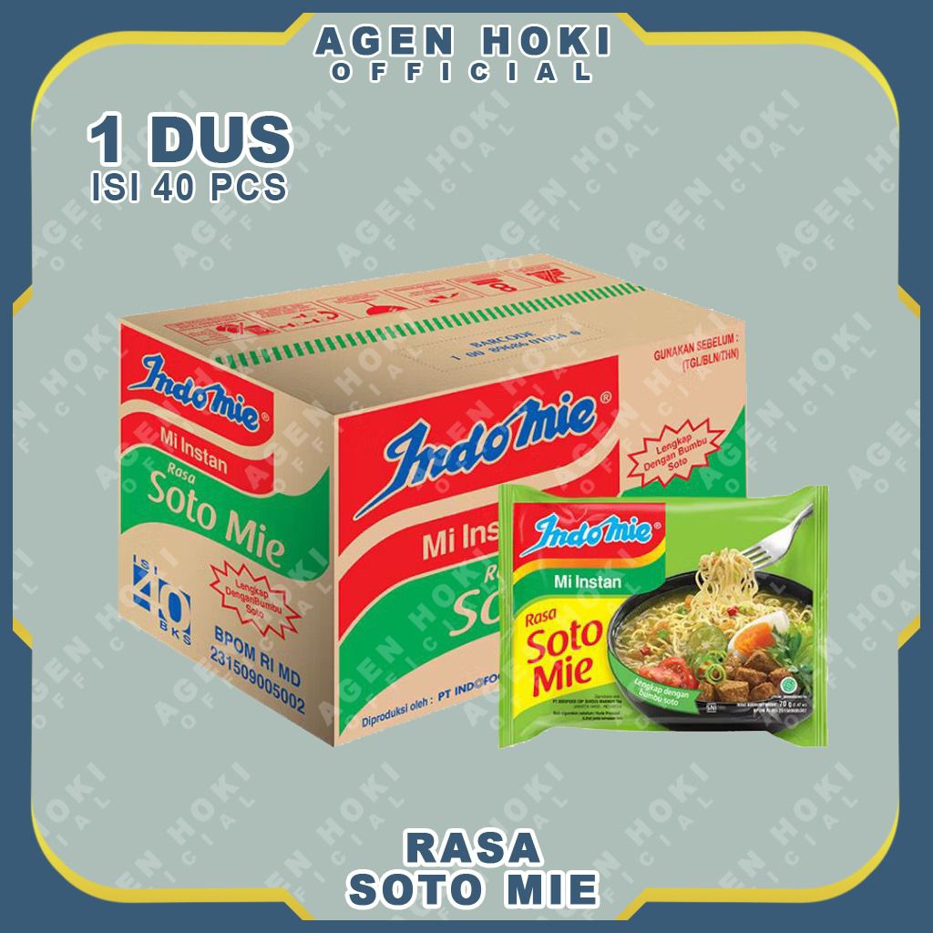 

INDOMIE KUAH RASA SOTO MIE 1 DUS ISI 40 PCS - MIE INSTAN KUAH / MIE REBUS