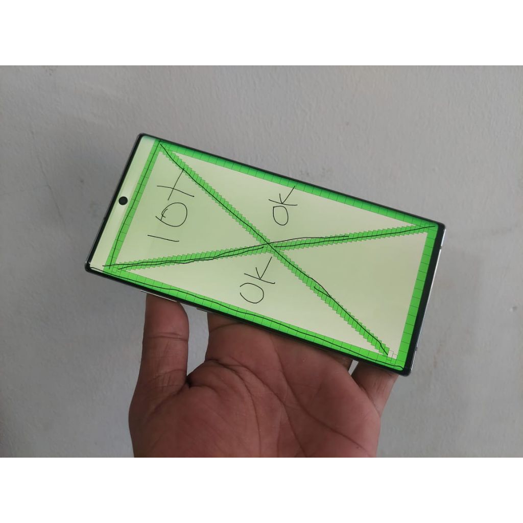 LCD samsung note 10 greenscreen