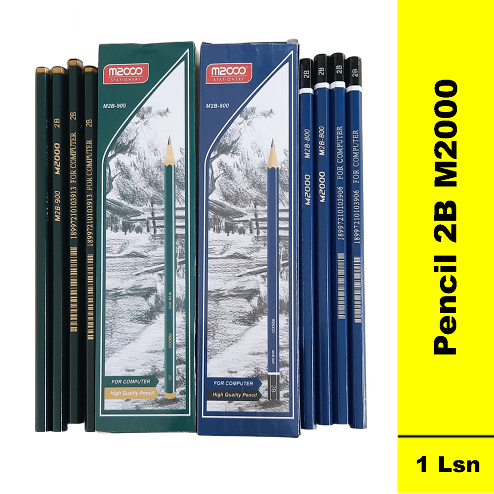 

1 Kotak Isi 12 Pcs Pensil 2B M2000 Hijau & Biru / M2000 M2B - 900 / M2000 M2B - 800