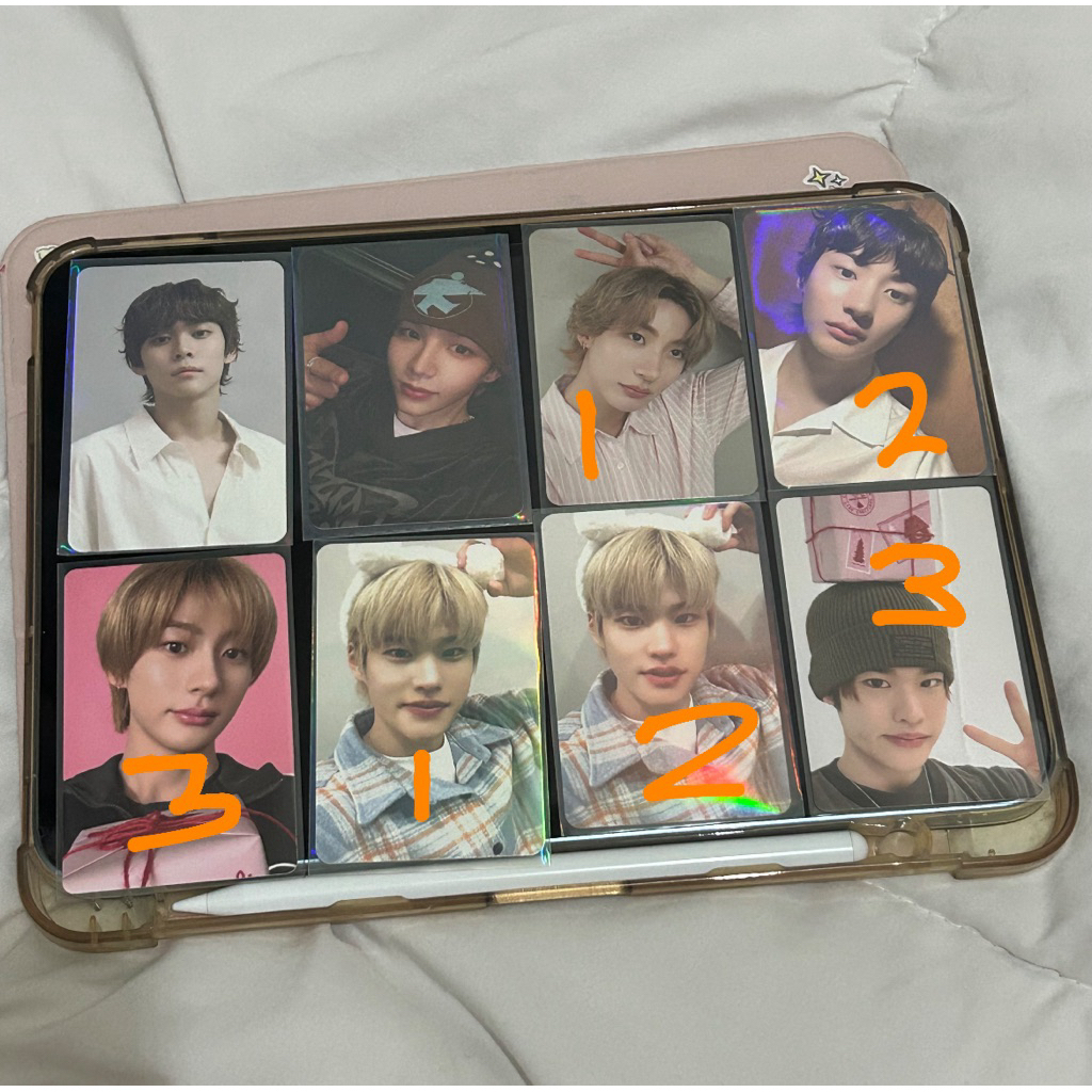 OFFICIAL PHOTOCARD RIIZE SHOTARO, EUNSOK, SOHEE, ANTON RIIZING DAY TRADING CARD, PINK CHRISTMAS, SEA