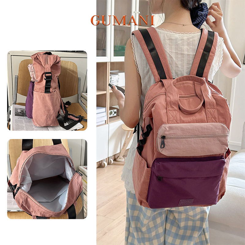 GUMANI Tas Ransel Sekolah Wanita Waterproof Tas Ransel Laptop 16 inch Tas Backpack