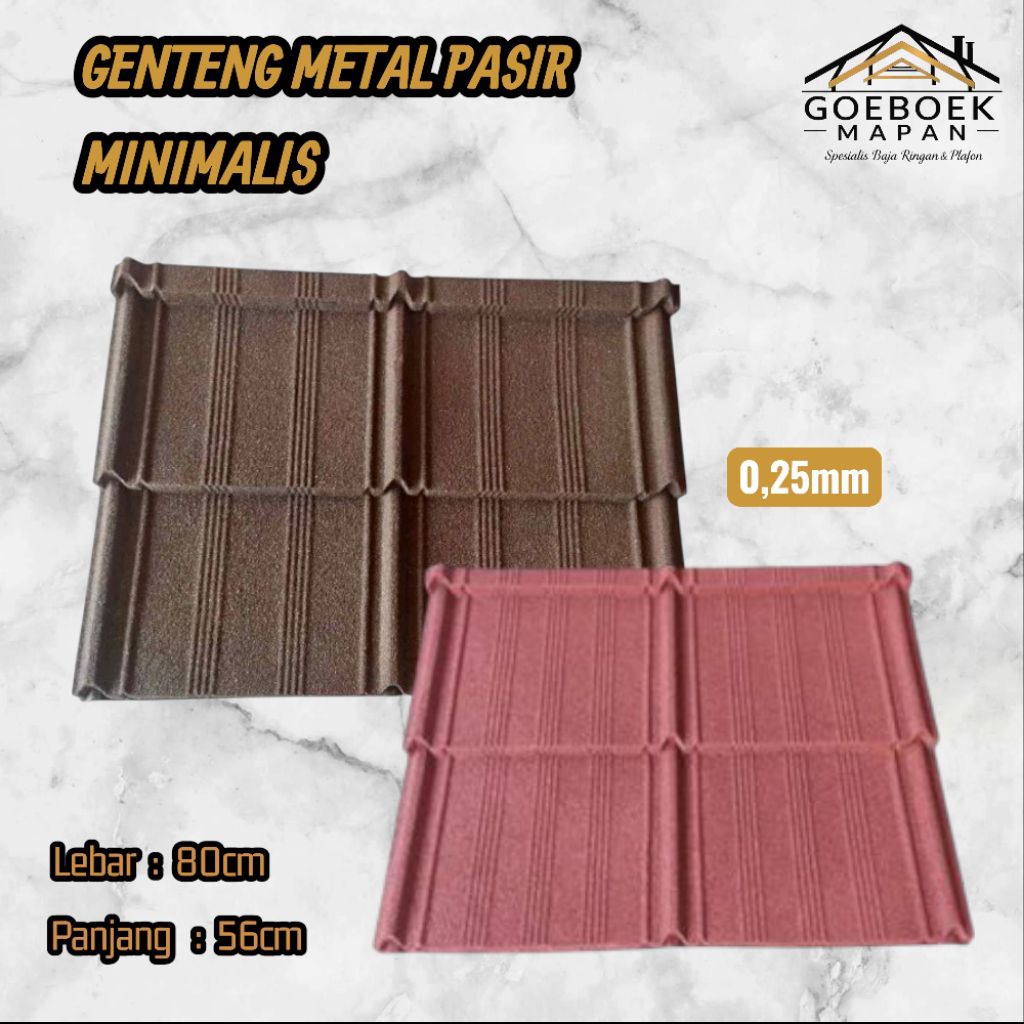 Genteng Metal Pasir Minimalis Non Merk