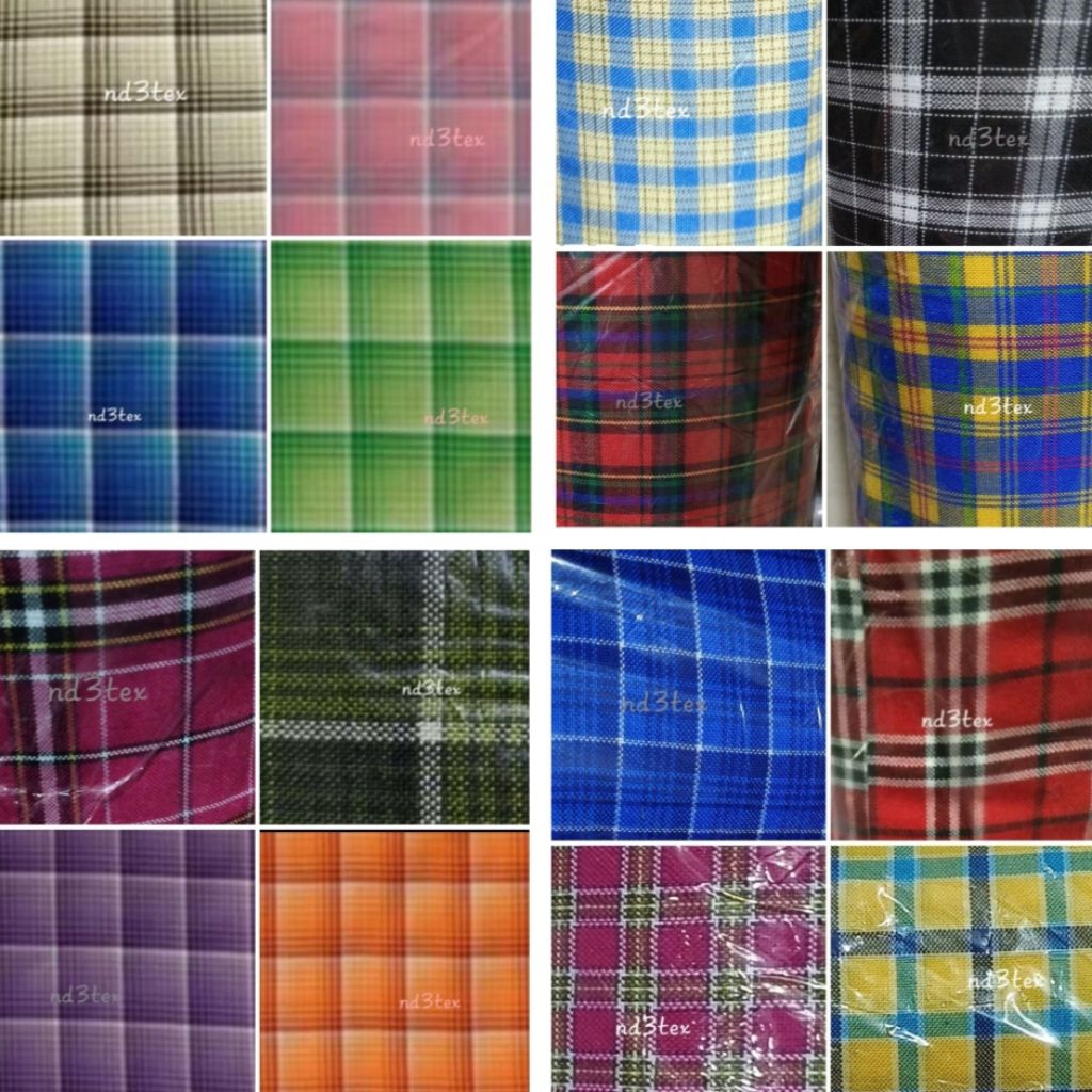 Kain Kotak Motif Seragam Sekolah / Kain Kotak Yarn Dyed