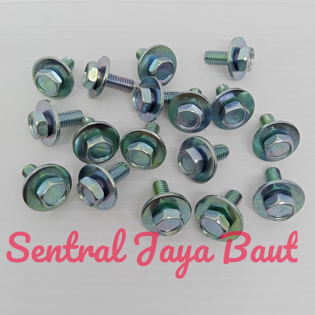 50-100pcs Baut Dek Mio / Baut Bordes Injakan Kaki Mio M3 / Mio-J / Beat / Vario Universal Motor Mati