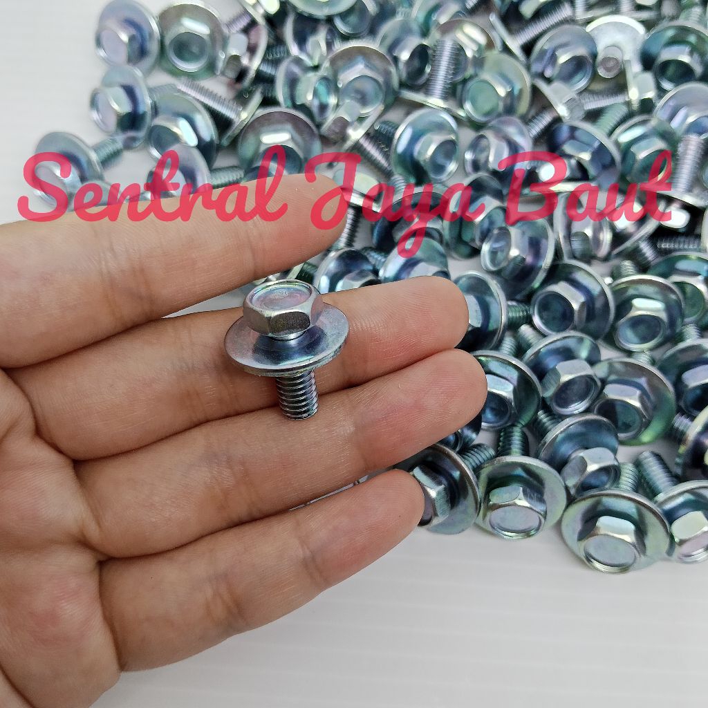 Baut Dek Mio / Baut Bordes Injakan Kaki Mio M3 / Mio-J / Vario / Beat Universal Motor Matic Putih Vi