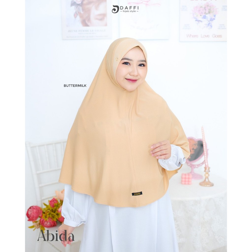 HIJAB INSTAN NON PAD JUMBO POLOS TERBARU SERIES ABIDA DAFFI