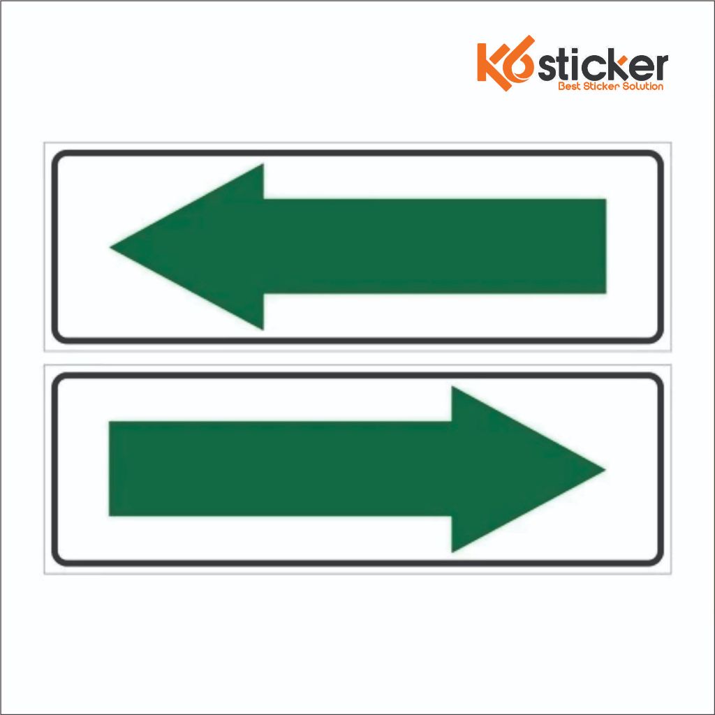 

Stiker Sticker PENUNJUK ARAH PANAH 15X5cm KANAN KIRI Rambu k3