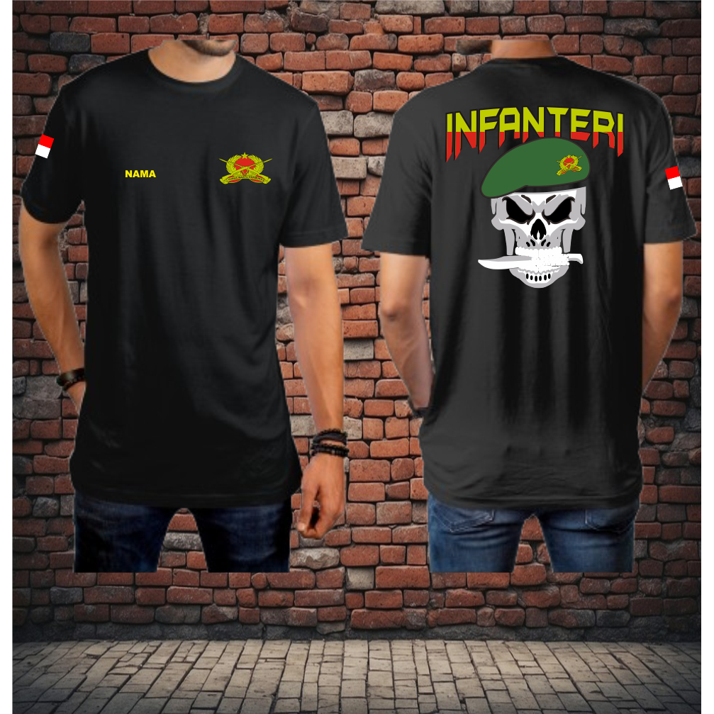 kaos infanteri lengan pendek terbaru/baju infanteri/tni ad