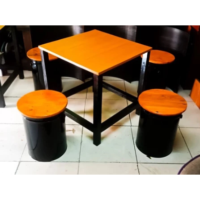 BmRh - SET 4 KURSI 1 MEJA /KURSI CAFE / KURSI TONG