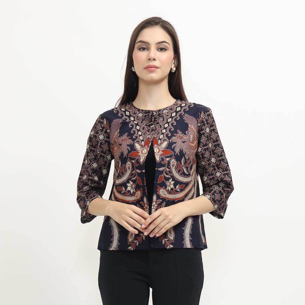 Blazer Batik Wanita - Atasan Batik - Bhatara Batik Tasya - Baju Batik Modern Lengan Panjang