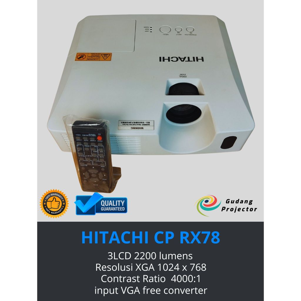 Proyektor hitachi CP RX78
