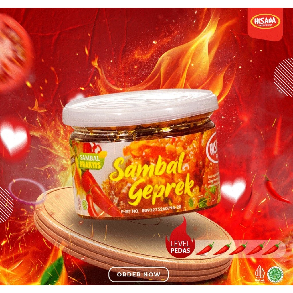

Sambal Geprek Hisana Pet Can 120gr Tradisional Instan Siap Saji untuk Travelling