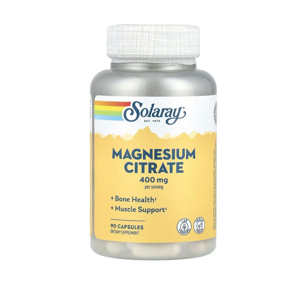 SOLARAY MAGNESIUM CITRATE 400 MG 90 & 180 VEGCAPS