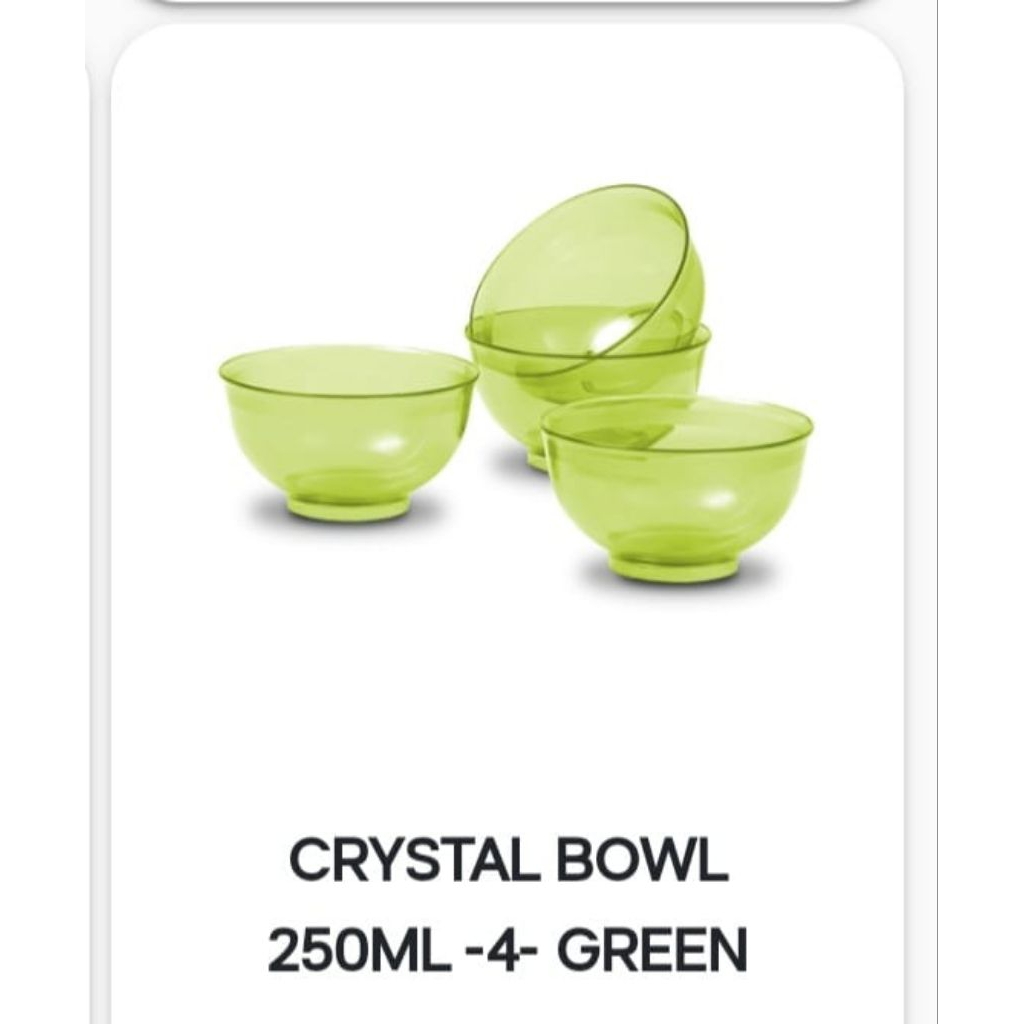crystal bowl tupperware (mangkok kristal)