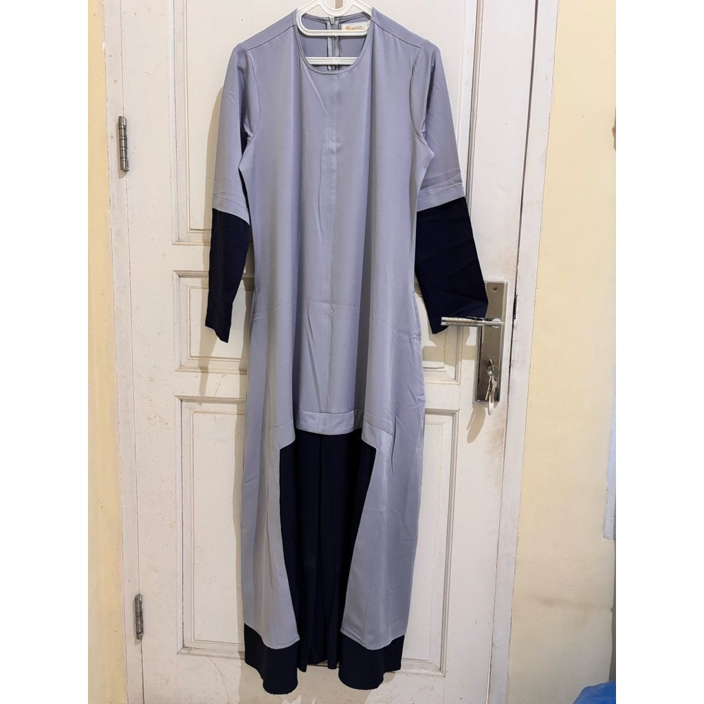 Preloved gamis biru navy