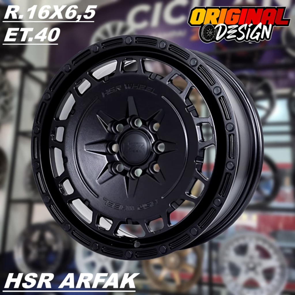 Promo Velg Mobil Ring 16 Lubang 4 Warna Hitam HSR ARFAK R16