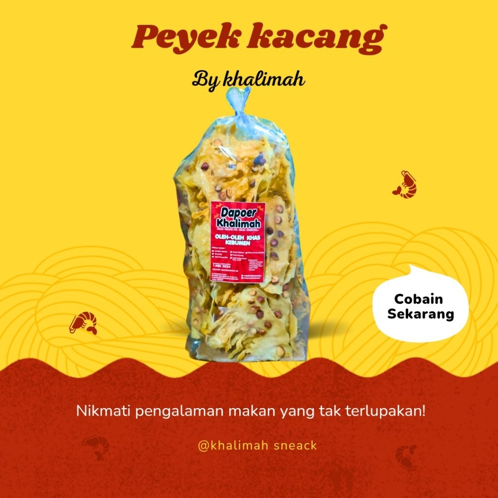 

peyek kacang tanah 350gram di jamin gurih renyah