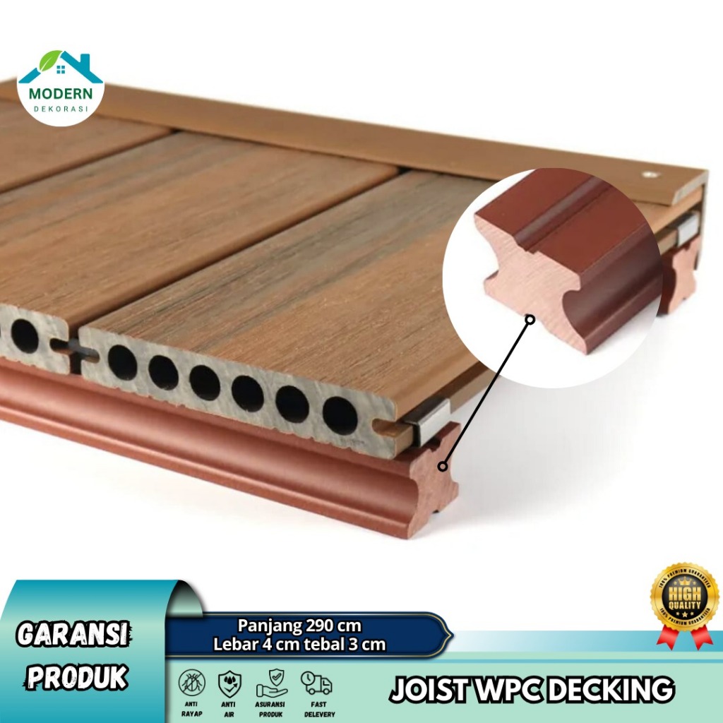 Joist Wpc Decking - Rangka Decking Wpc - Aksesoris Wpc Decking Outdoor