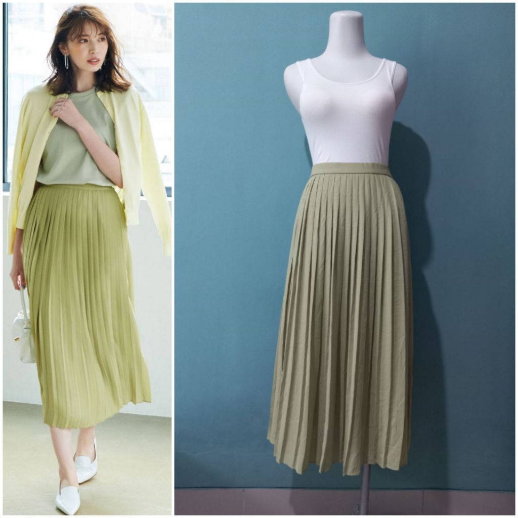 UNIQLO Chiffon Pleated Skirt