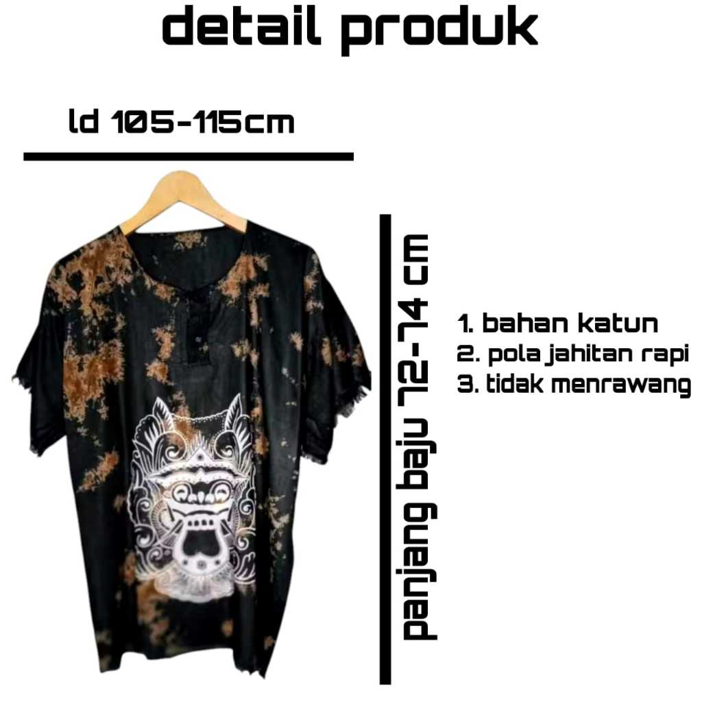 Baju Barong Bali Pria Wanita Kaos Bali Atasa Bali Baha Katun