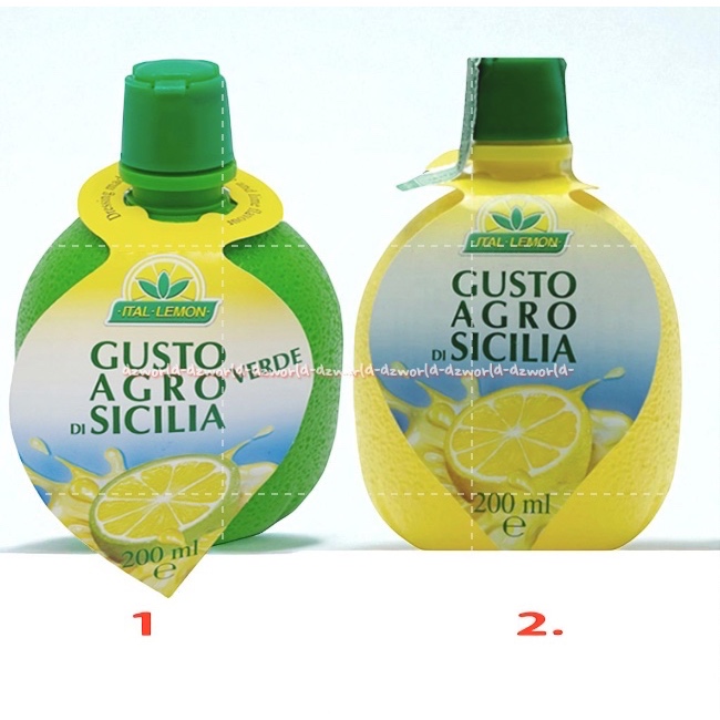 Ital Lemon 200ml From Sicily Juice Lemon Saos Untuk Makanan Minuman Hijau Kuning Rasa Jeruk Citrus L