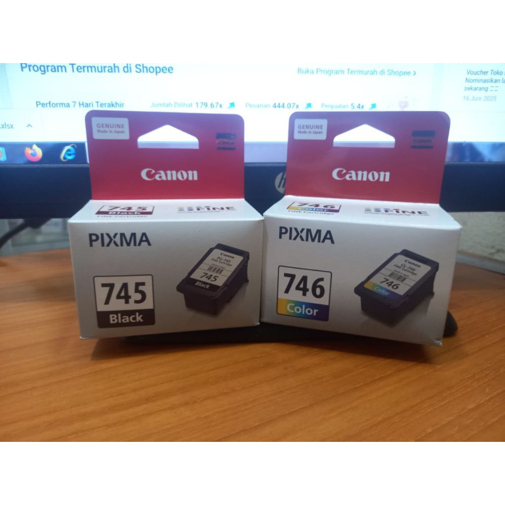 Tinta printer Canon Bk 745 And Cl 746 Original