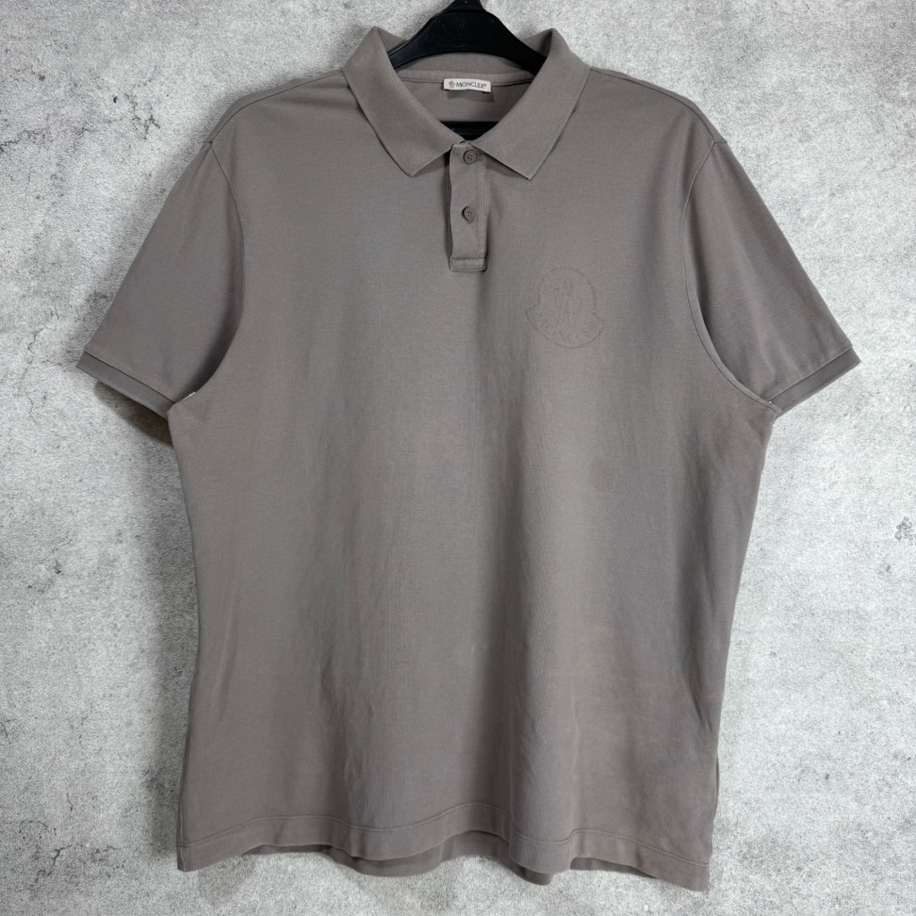 MONCLER TRIPLE RINGS POLO SHIRT GREY