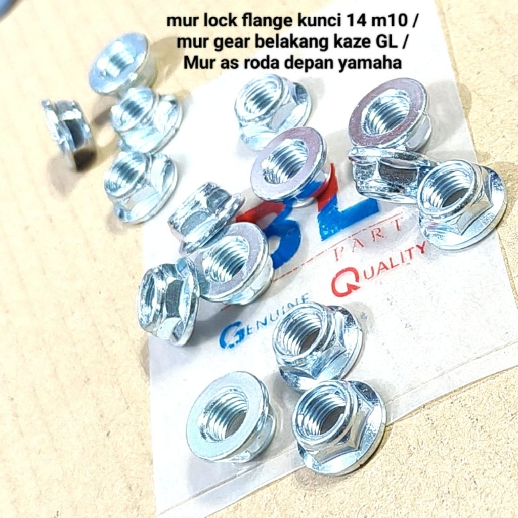 mur lock Flange kunci 15 m10 / mur gear belakang Kawasaki Kaze GL / Mur As roda depan Yamaha