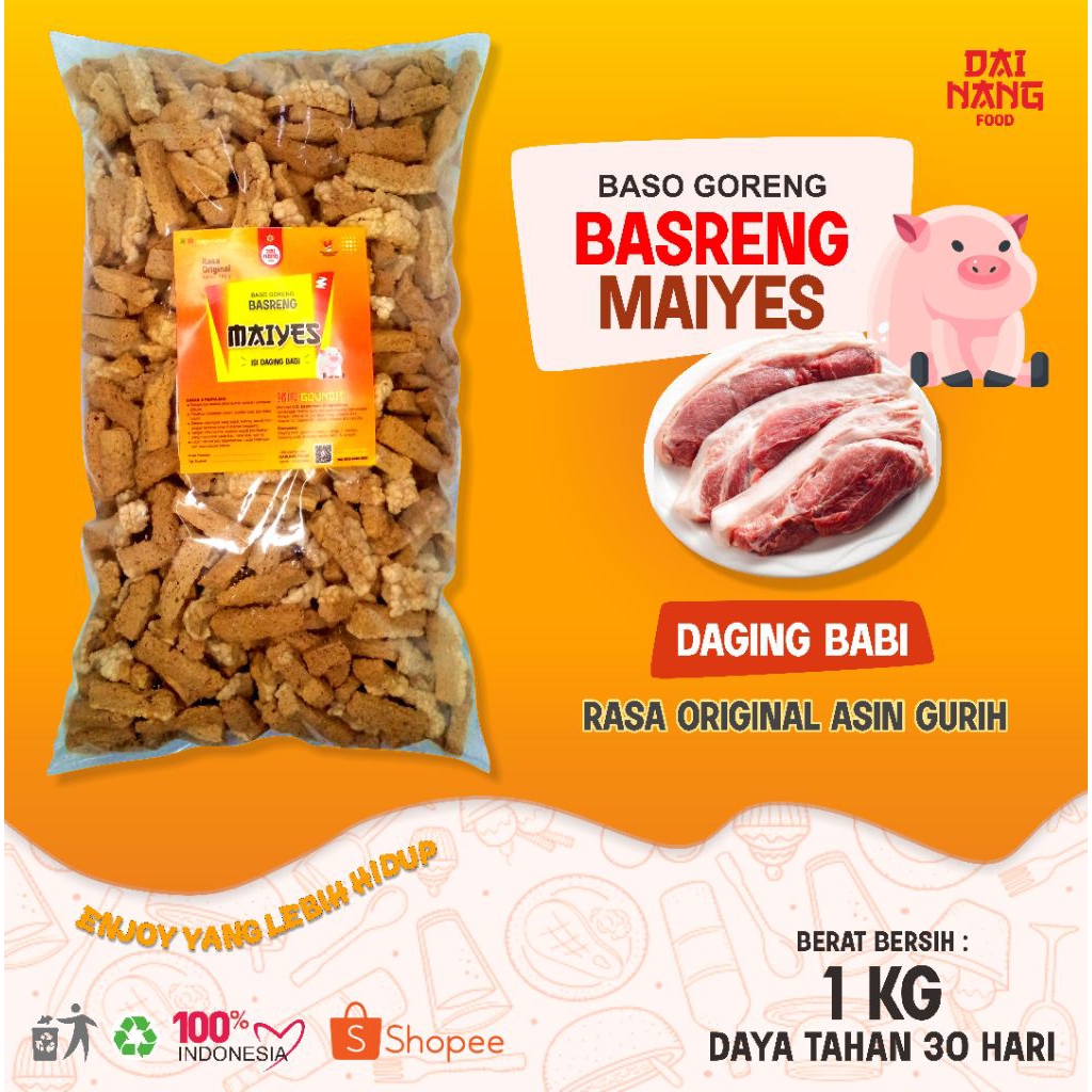 

BASRENG BABI ORIGINAL ASIN GURIH KEMASAN 1 KG