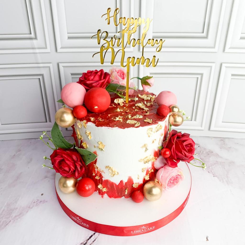 

Kue Ulang Tahun/Birthday Cake/Kue Ultah Tema Flower Red/Red Flower Cake/Kue Tema Bunga