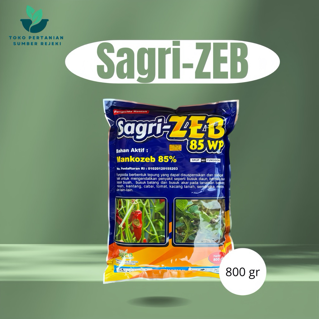 FUNGISIDA SAGRI ZEB MANKOZEB BIRU 85 WP