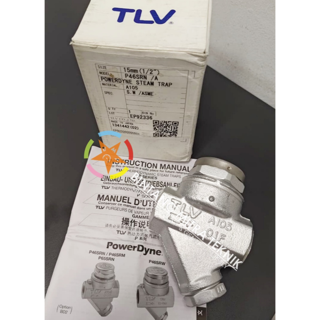THERMODYNAMIC POWERDYNE STEAM TRAP TLV P46SRN 1/2" DRAT