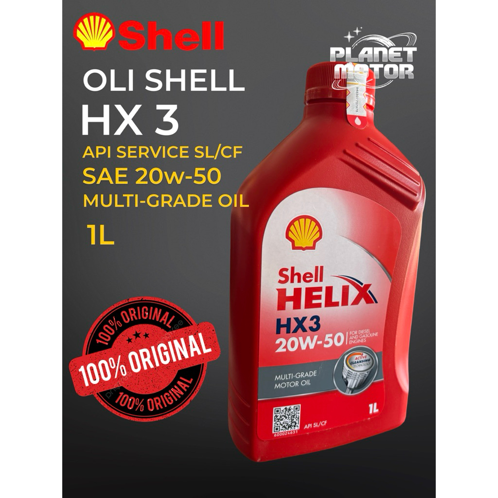 OLI SHELL HELIX HX3 OLI MESIN MOBIL MOTOR SHELL