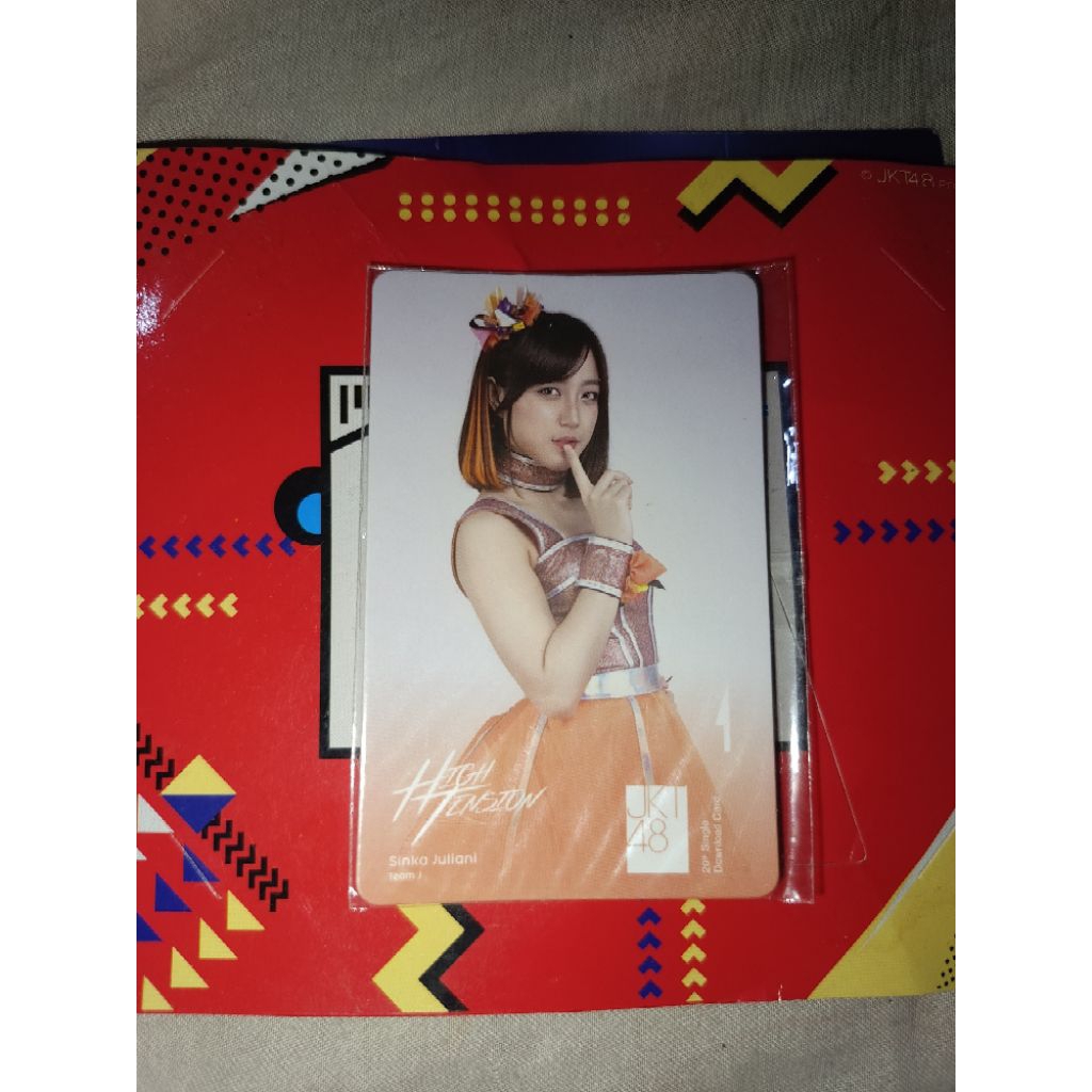 SINKA JULIANI JKT48 MUSIC CARD HIGH TENSION ORI