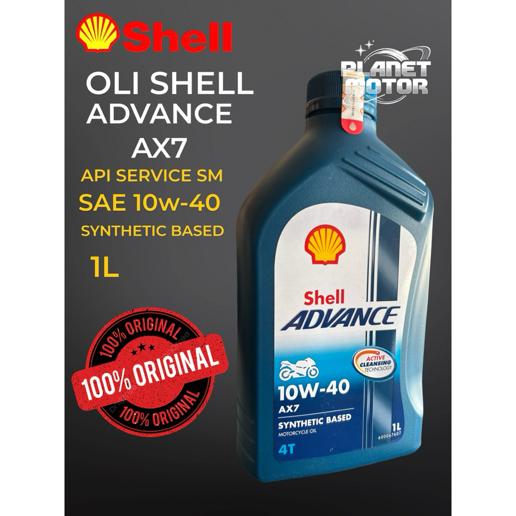 OLI SHELL ADVANCE AX7 OLI MESIN MOTOR ORIGINAL SHELL