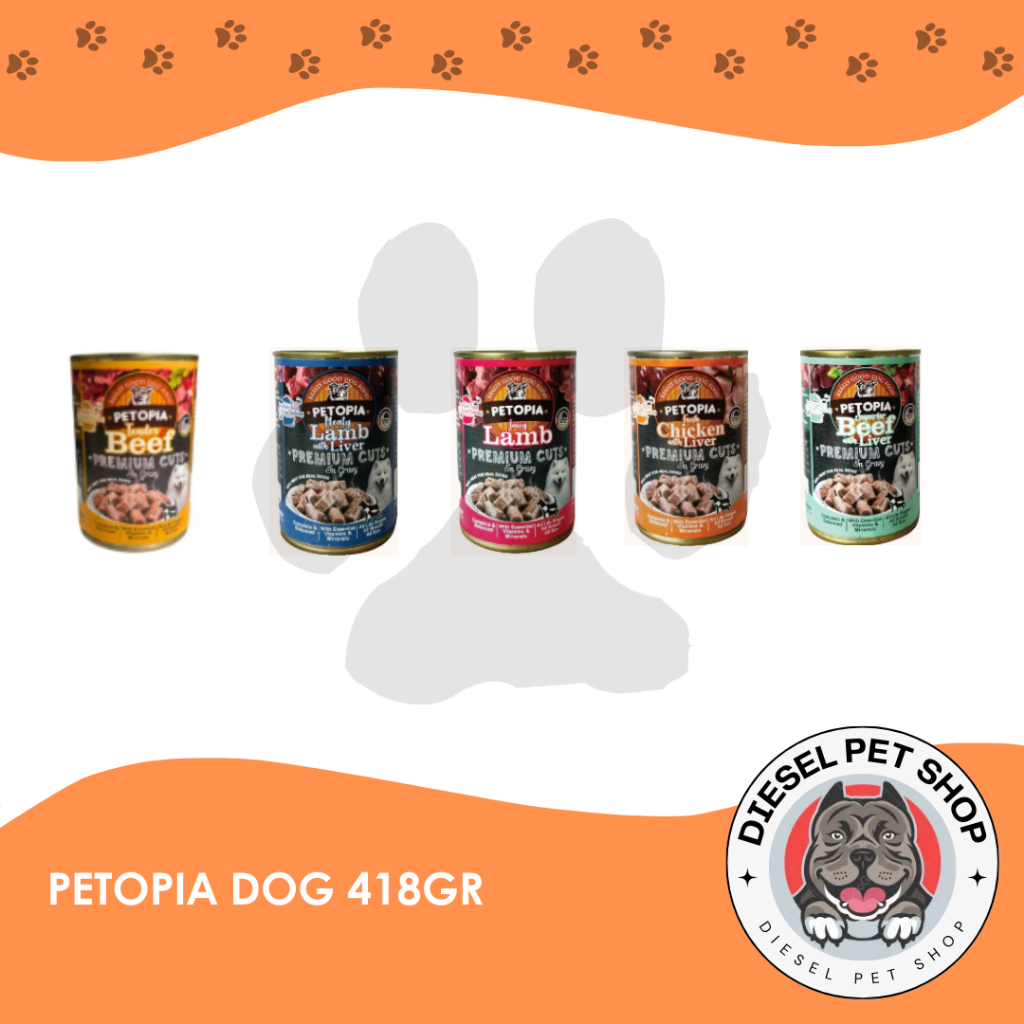 MAKANAN ANJING PETOPIA PREMIUM CUTS 415 GR DOG FOOD