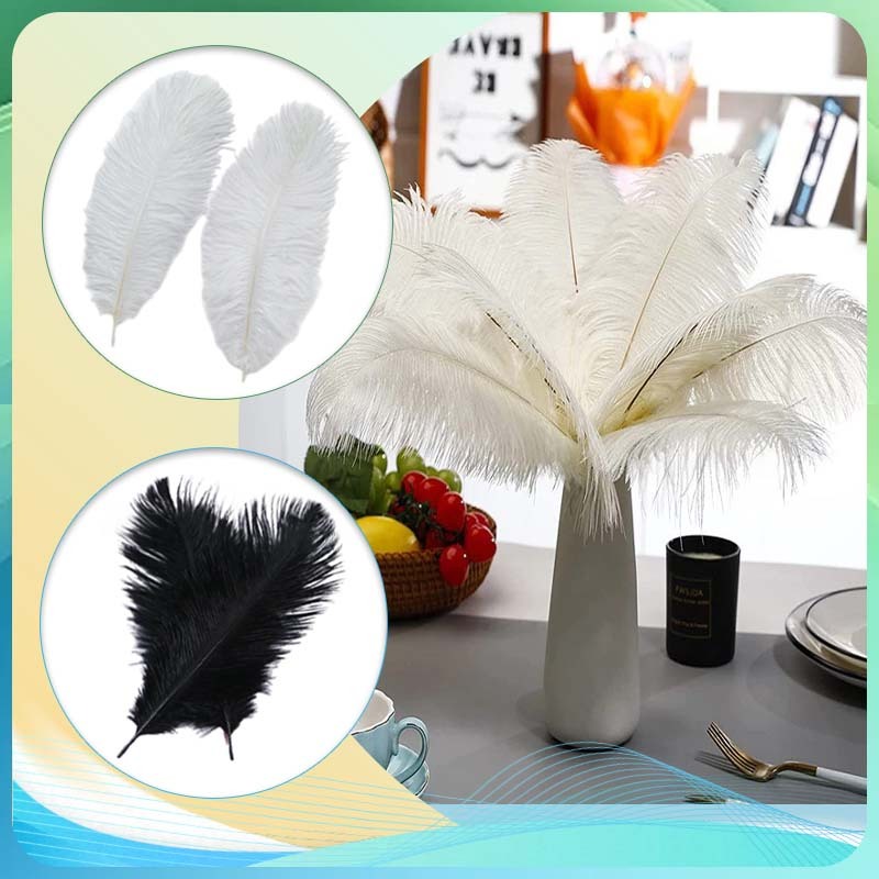 35-40cm Bulu Ostric Hiasan Bulu Bulu Burung Unta Panjang Bulu Bulu Hiasan Ostrich Feather Bulu Premi