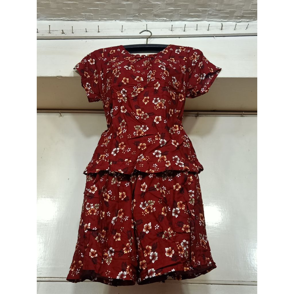 Setelan Hotpants Standar Gajah Putih