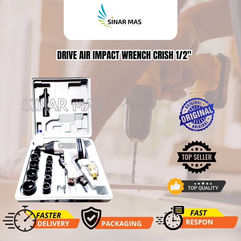 IMPACT ANGIN DRIVE AIR IMPACT WRENCH CRISH 1/2"