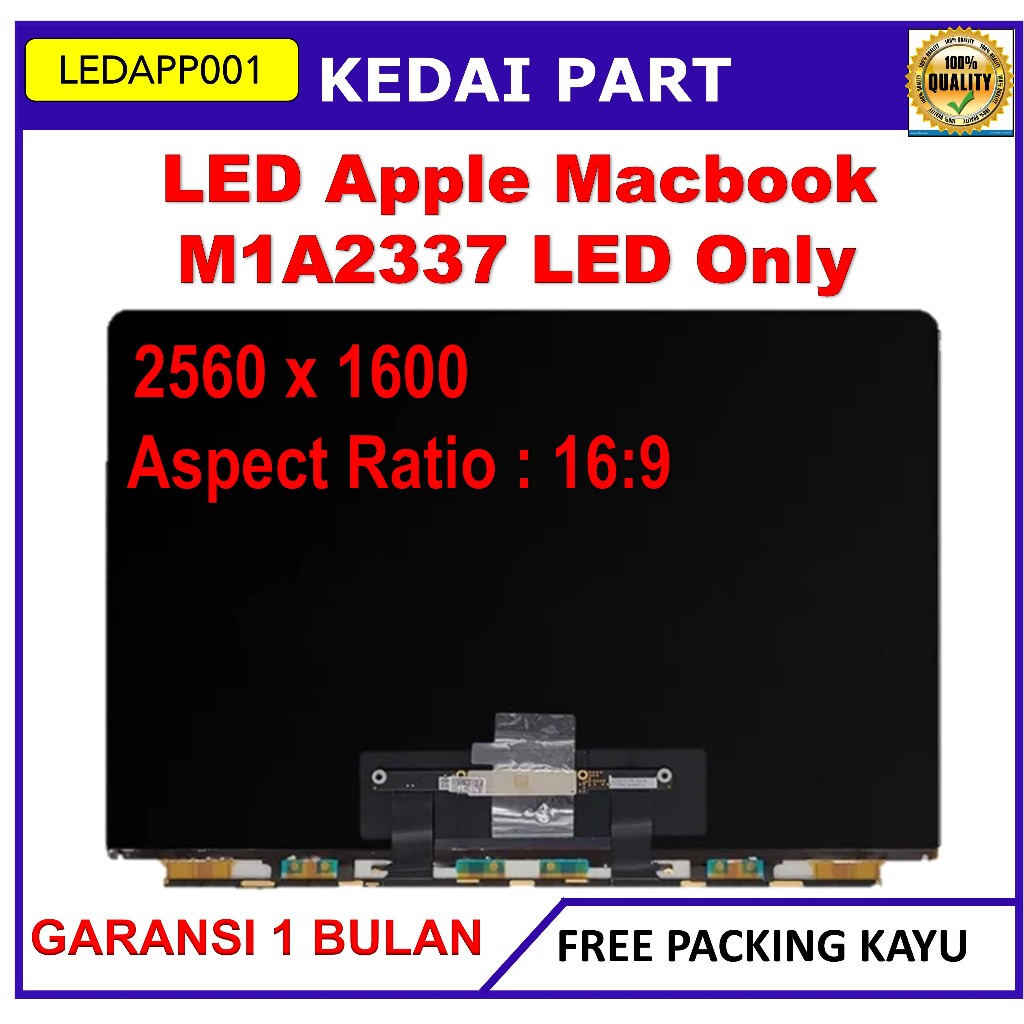 LCD LED Macbook Air M1 A2337 2020 EMC3598 EMC3578 13.3" 2560x1600 With Frame / Casing