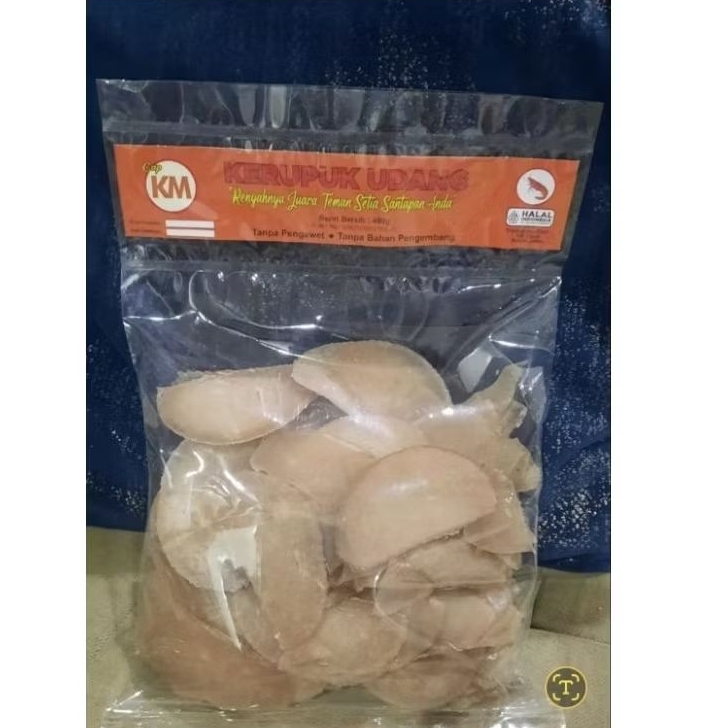 

MURAH Kerupuk Udang Mentah Cap KM Ukuran Sedang Kemasan 400 gr