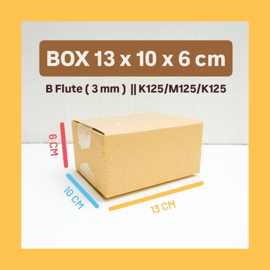 

kardus karton box polos uk. 13 x 10 x 6 cm, single wall tebal 3mm