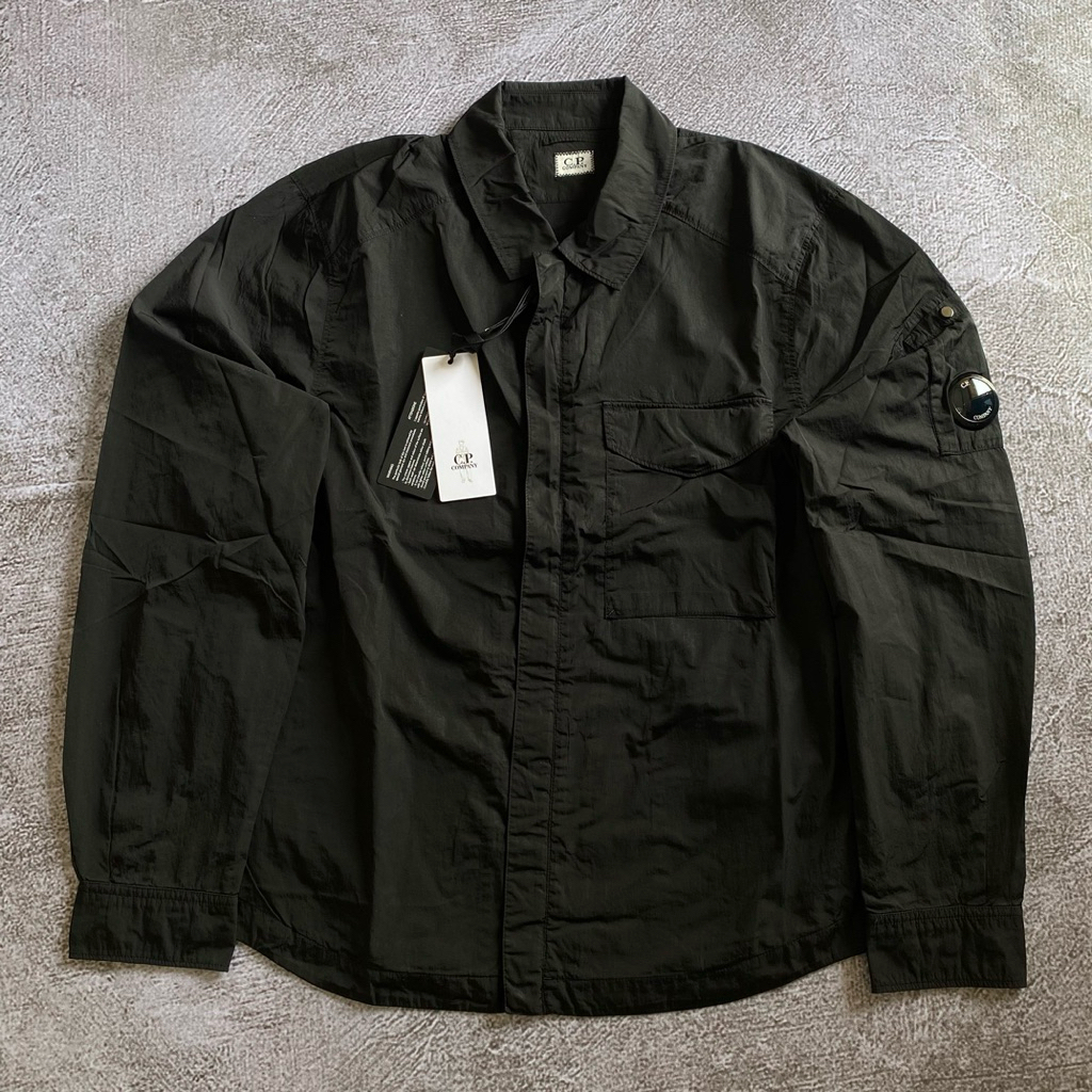cp company chrome-r overshirt black