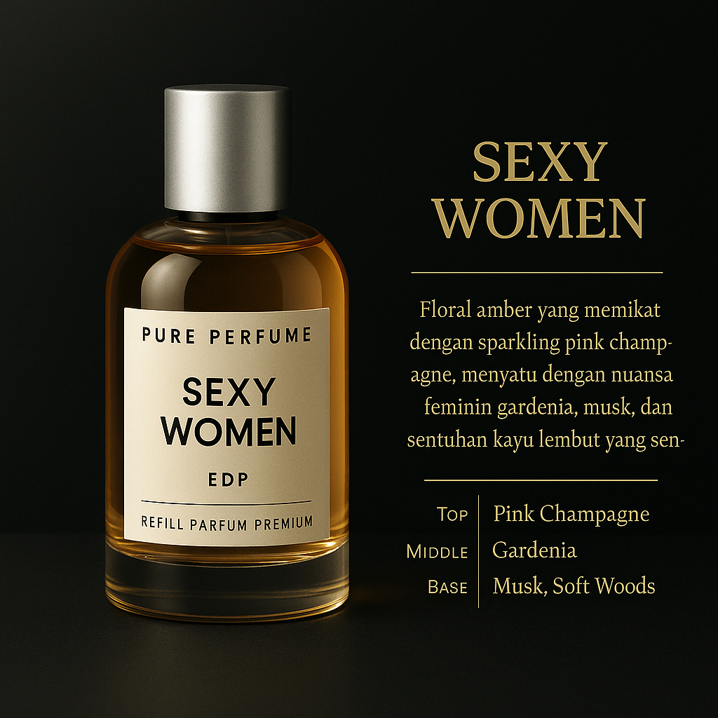SEXY WOMEN BY PURE PERFUME | REFILL PARFUM PREMIUM WANITA TAHAN LAMA