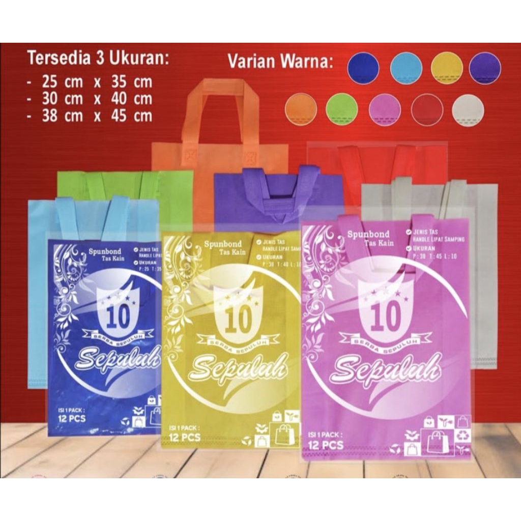 

tas spunbond goodie bag tali Tote bag 25 cm x 35 cm