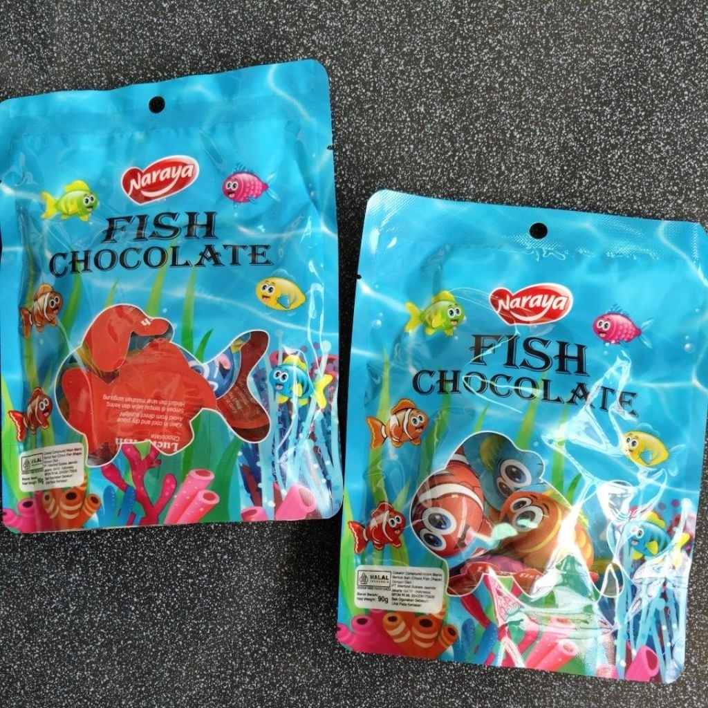 

Naraya fish coklat / coklat bentuk ikan 90gr